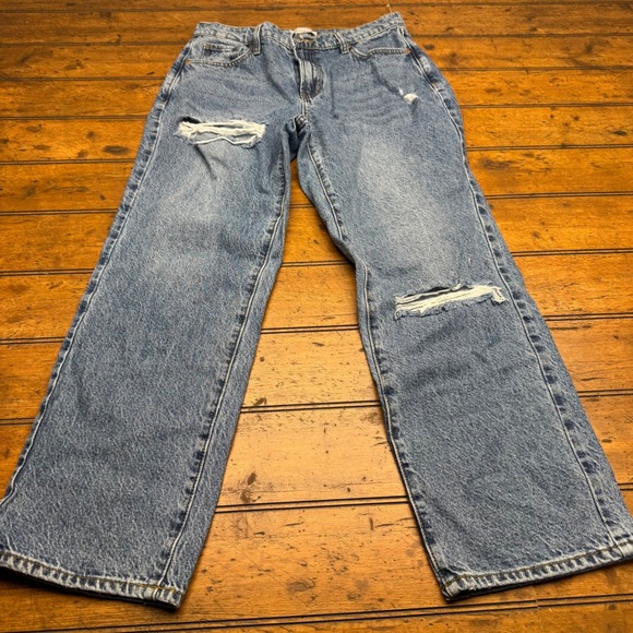 PacSun Denim - PacSun 90s Straight‎ Jeans Medium Wash Ripped Distressed Size 27